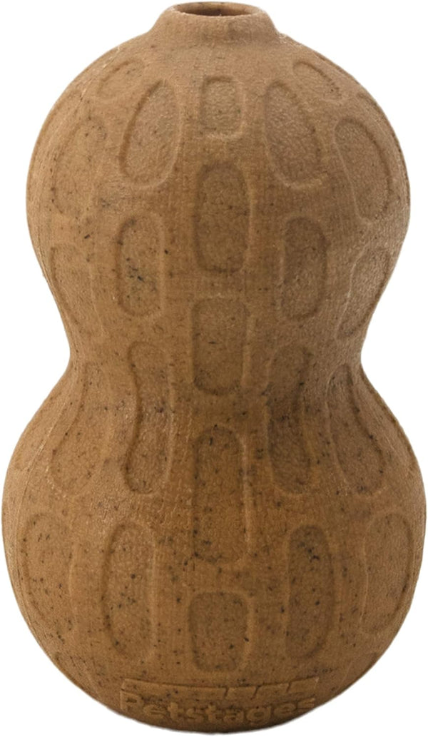 PEANUT STUFFER DOG TOY MEDIUM 11X8 CM BROWN