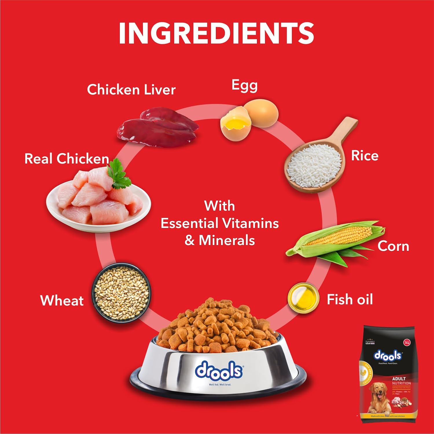 DROOLS ADULT CHICKEN AND EGG 3KG