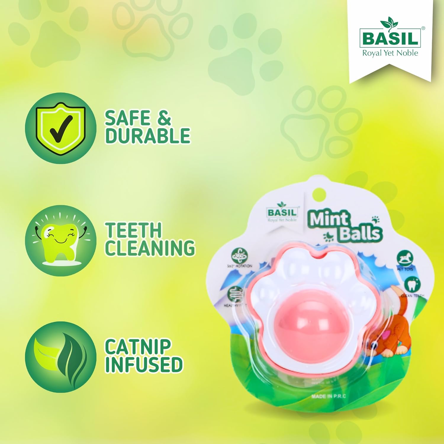 BASIL TOY CATNIP MINT BALL