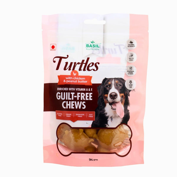 BASIL TURTLES WITH CHICKEN PEANUT BUTTER 94G