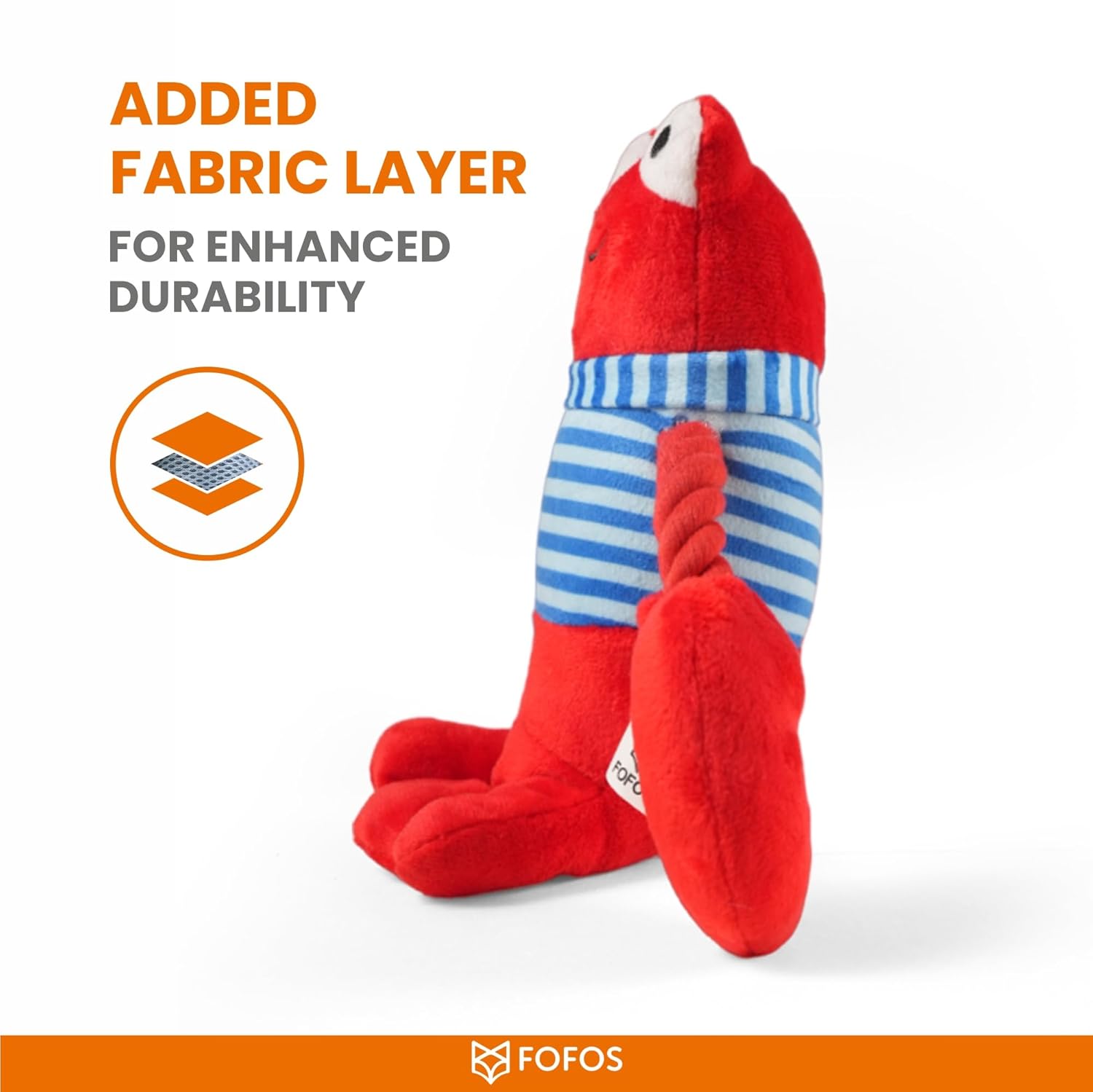 FOFOS DURABLE DOG CHEW TOY LOBSTER