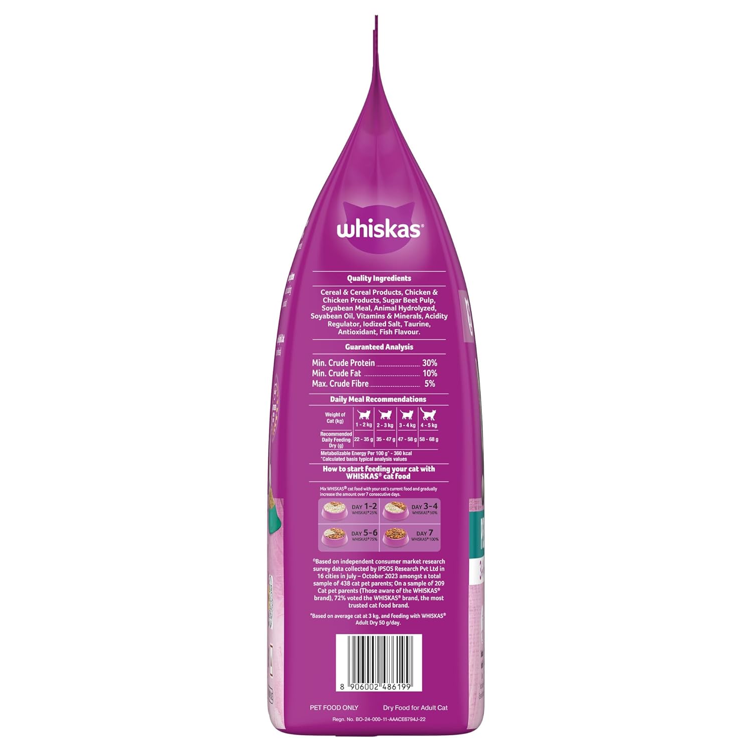 WHISKAS ADULT PERSIAN 2.8KG