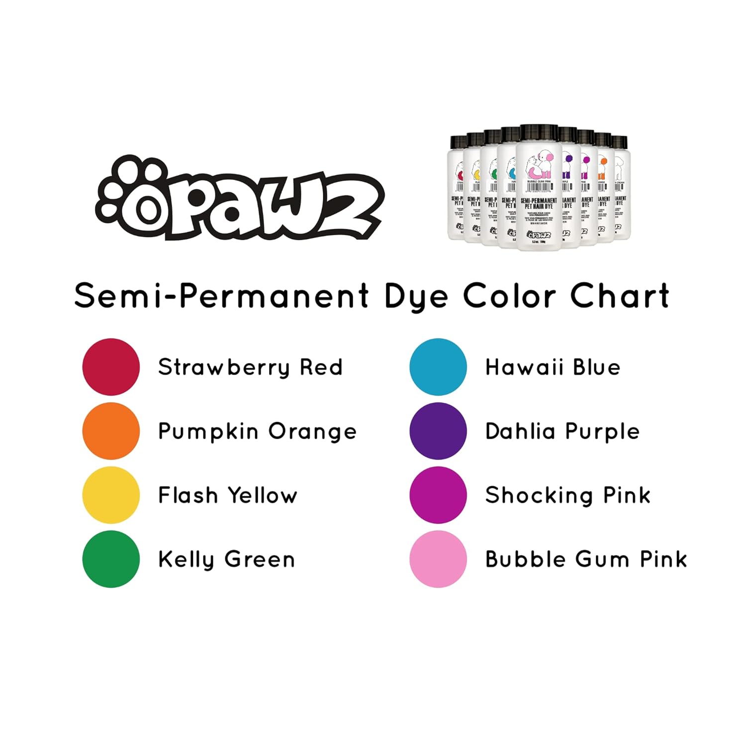 OPAWZ SEMI PERMANENT PET HAIR DYE STRAWBERRY RED 150G