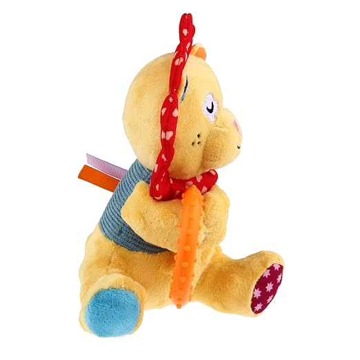 GIGWI PLUSH FRIENDZ RING LION M WITH SQUEAKER AND TPR