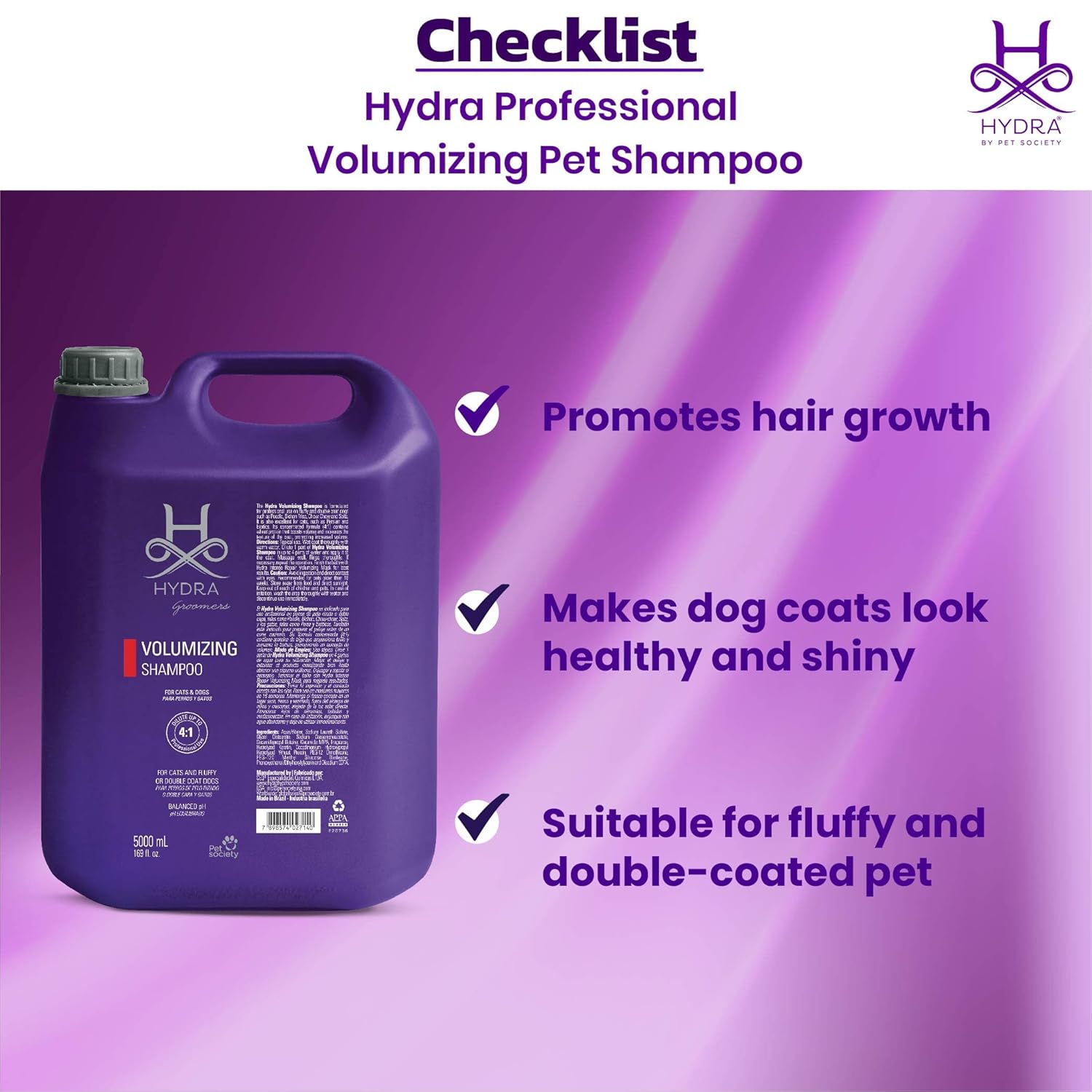 HYDRA GROOMERS MOISTURIZING SHAMPOO 5 LITRE