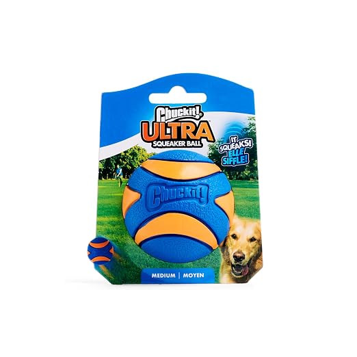 CHUCKIT ULTRA SQUEAKER BALL MEDIUM 1PK