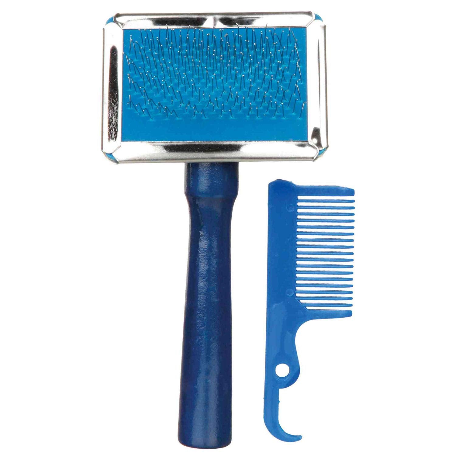 SOFT BRUSH WOODEN HANDLE METAL BRISTLES 6 X 13 CM