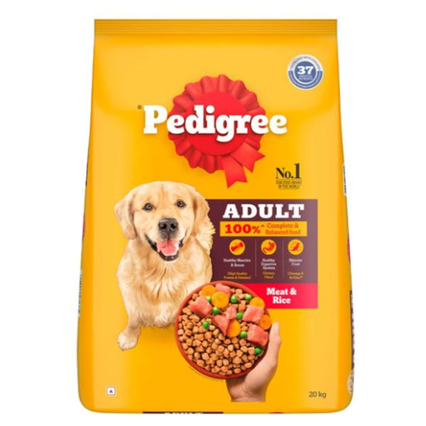 PEDIGREE ADULT MEAT AND RICE 20KG