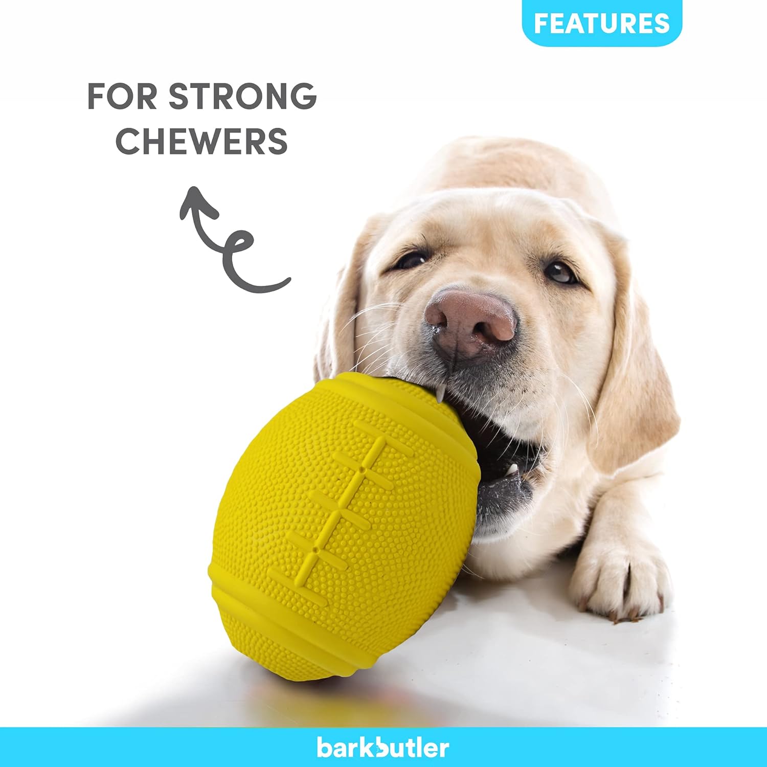 BARKBUTLER JUST A FOOTBALL LARGE YELLOW