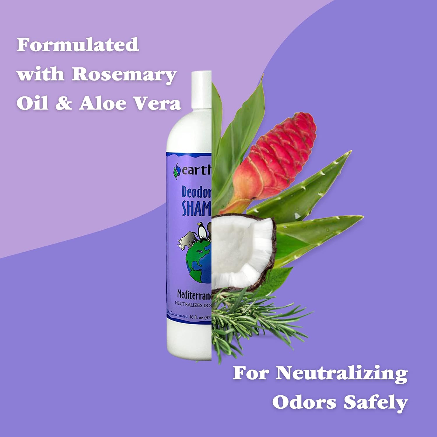 EARTHBATH DEODORIZING SHAMPOO MEDITERRANEAN MAGIC 16 OZ SHORT COAT