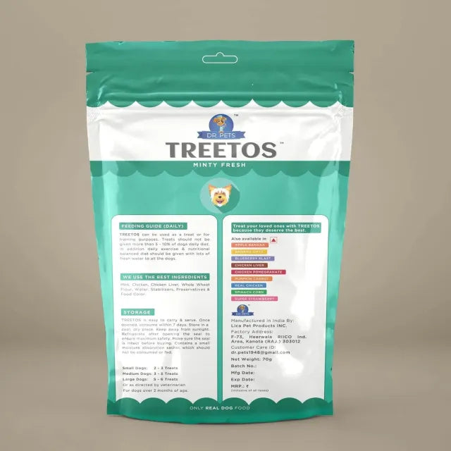 DR PET TREETOS MINTY FRESH 70G