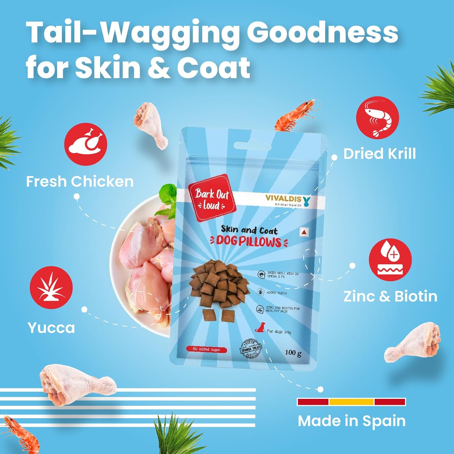 BOL SKIN AND COAT DOG PILLOWS 100GM