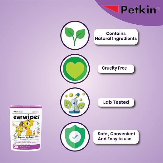 PETKIN EAR WIPES 30 PCS