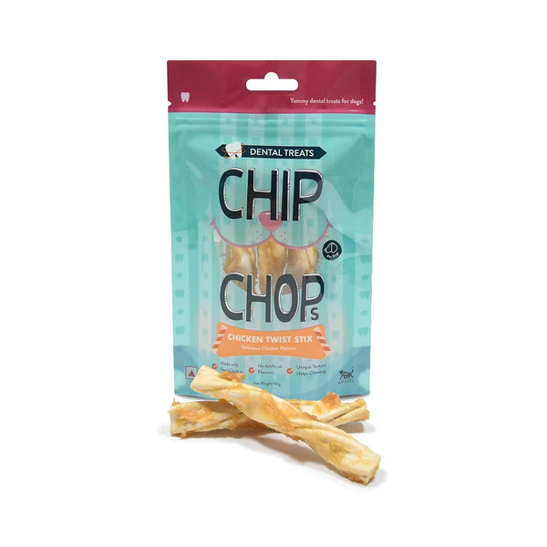 CHIP CHOPS CHICKEN TWIST STICK DELICIOUS CHICKEN FLAVOUR 90G