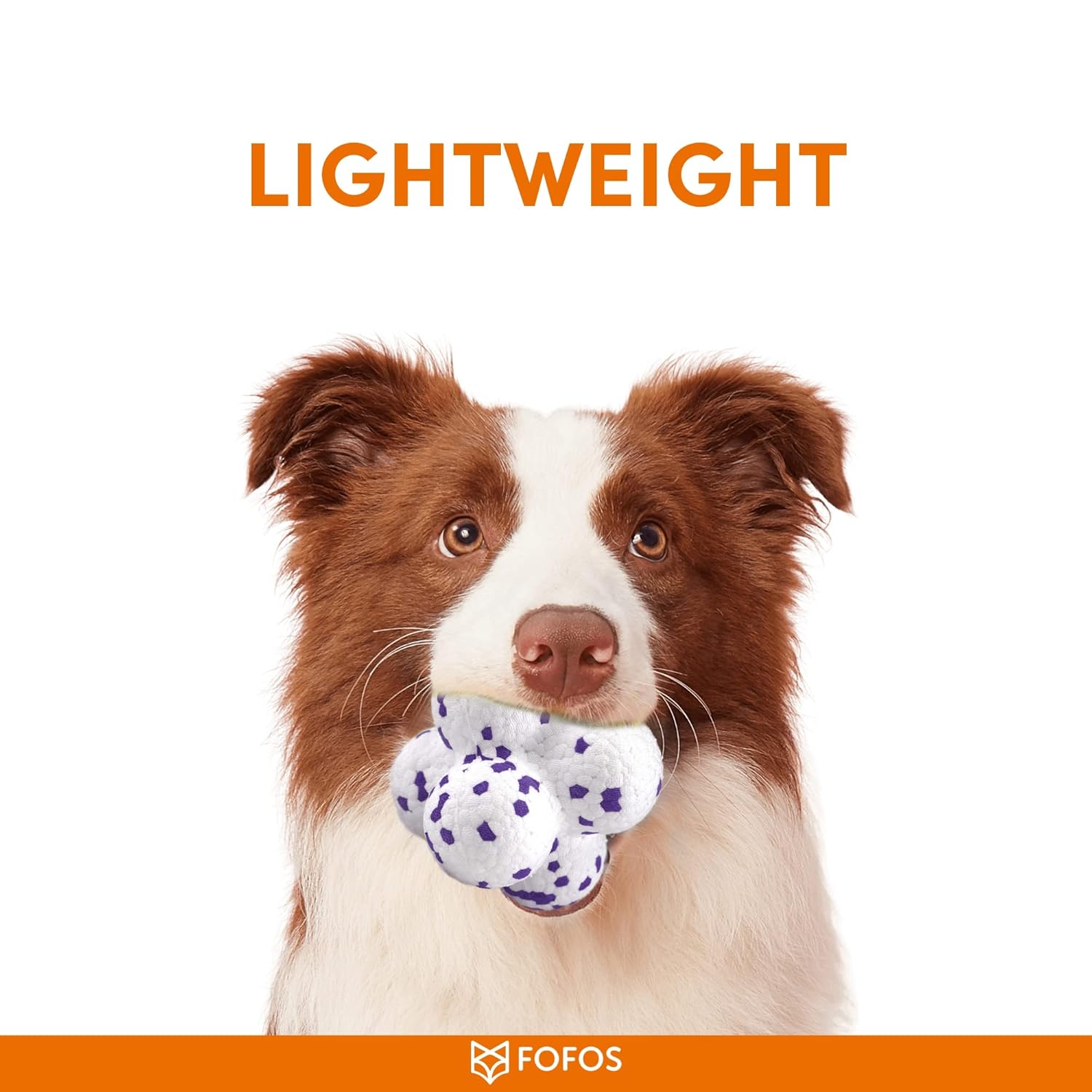 BARKBUTLER FOFOS SUPER BOUNCE BALL S WHITE PURPLE