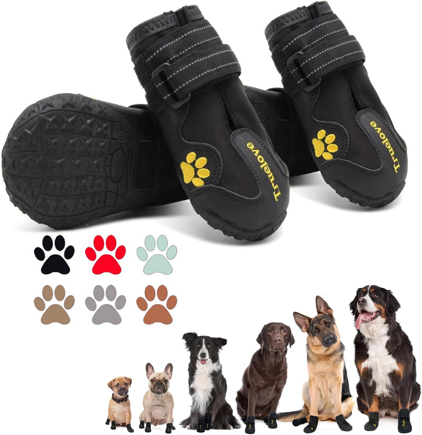 TRUELOVE PET BOOTS SIZE 8 BLACK
