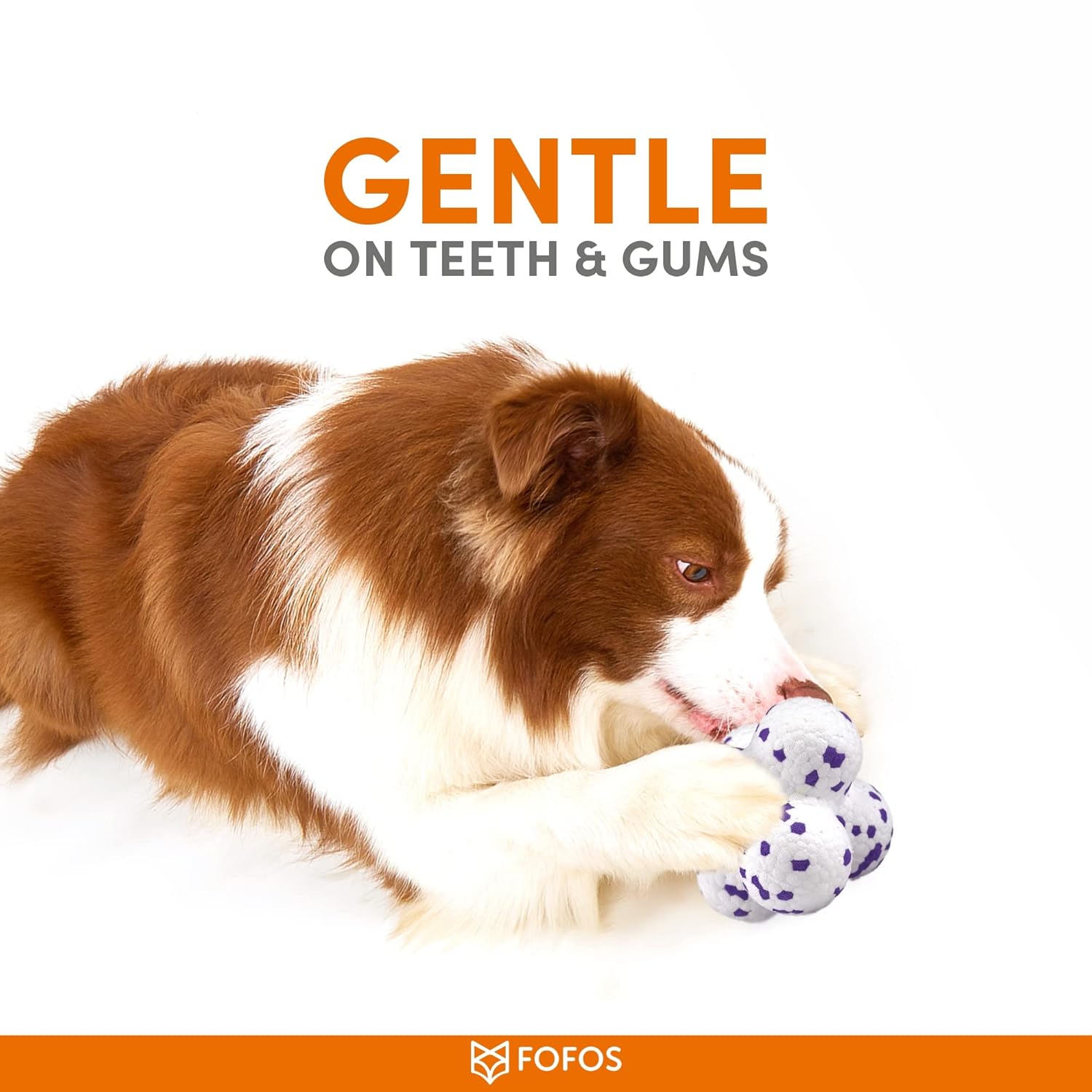 BARKBUTLER FOFOS SUPER BOUNCE BALL S WHITE PURPLE