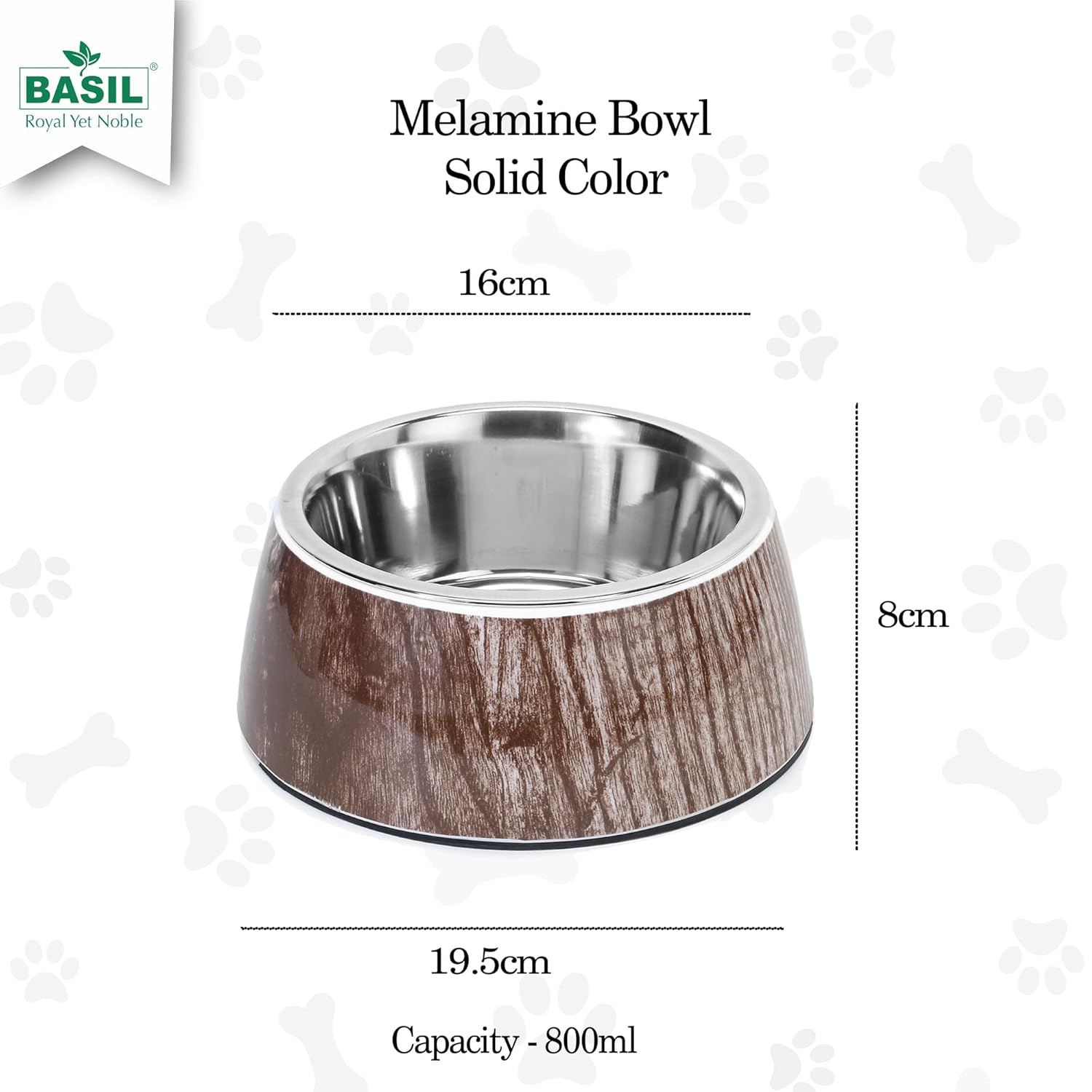 BASIL BOWL MELAMINE PRINT M