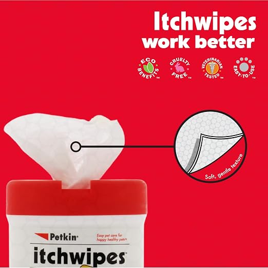 PETKIN ITCH WIPES 30 WIPES