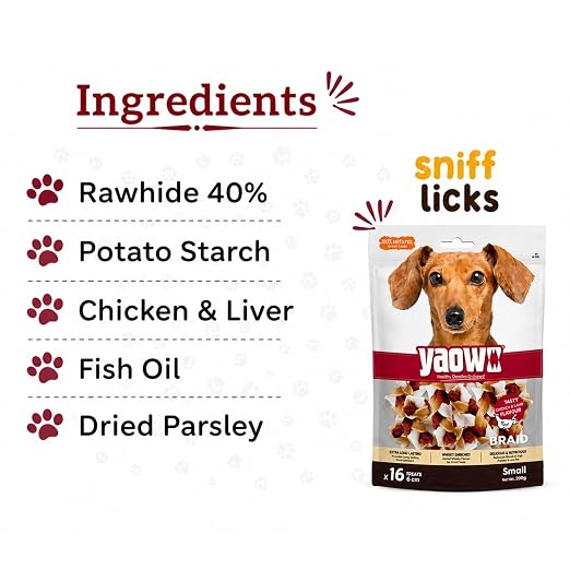GNAWLERS 5 INCH BRAIDED STICKS 500G