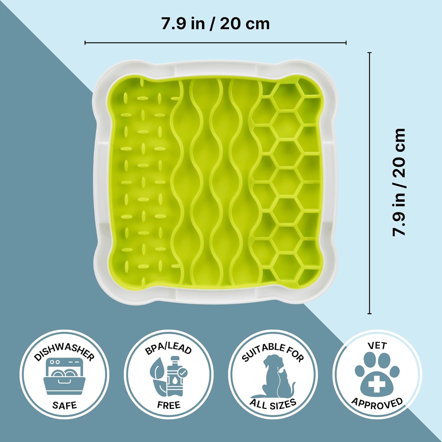 LICK N SNACK PLATTER TPR PP 20X20 CM