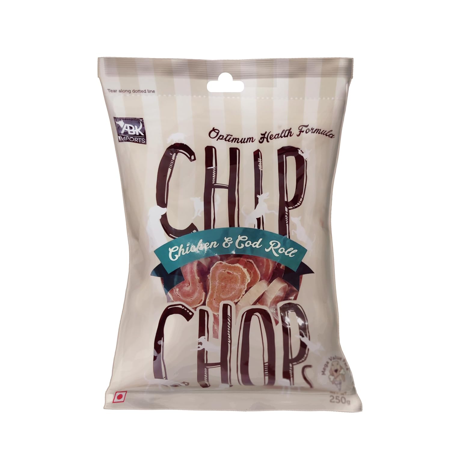 CHIP CHOP CHICKEN AND CODFISH ROLLS 250G
