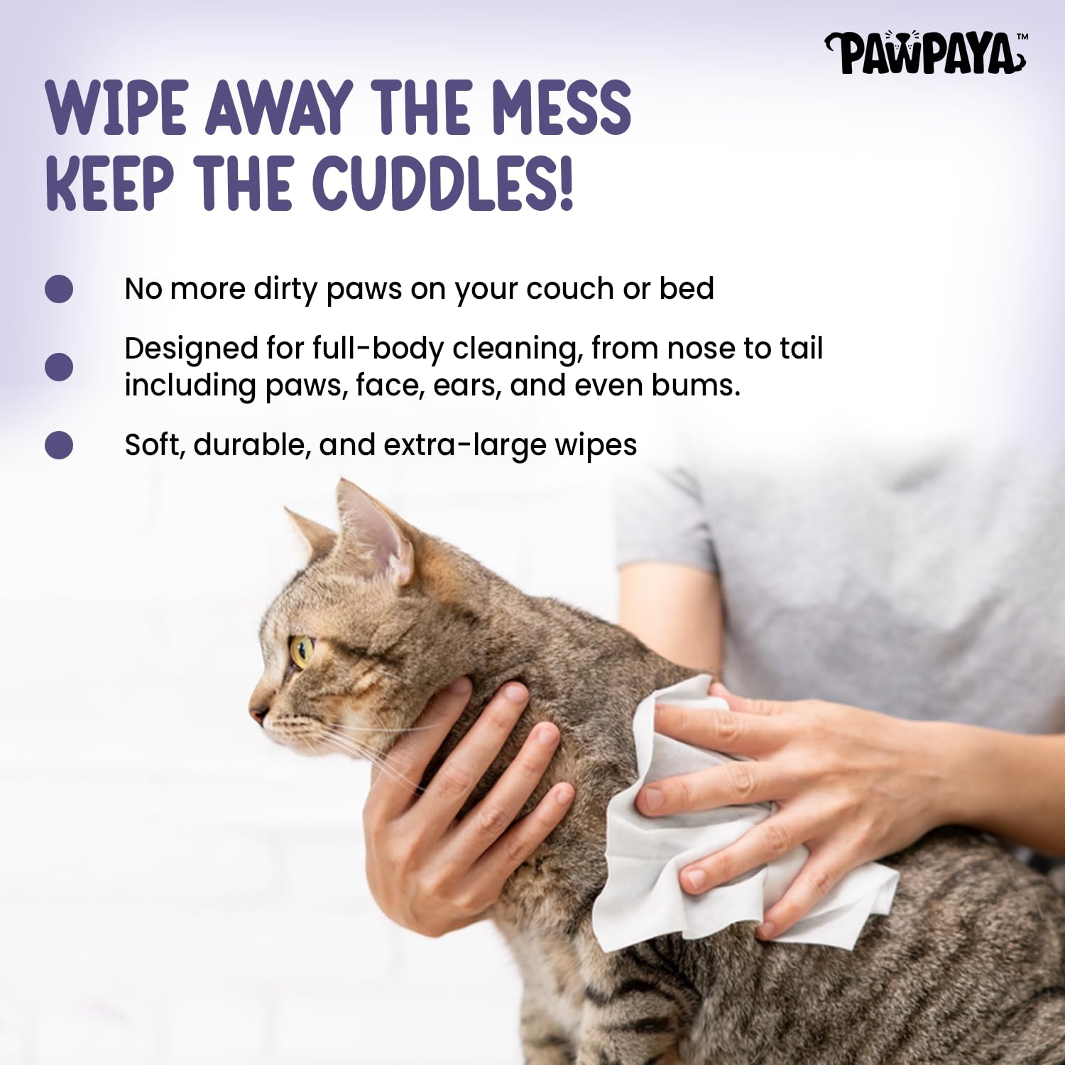 PAWPAYA PET WIPES 100 PULL PACK 20 X 18CM