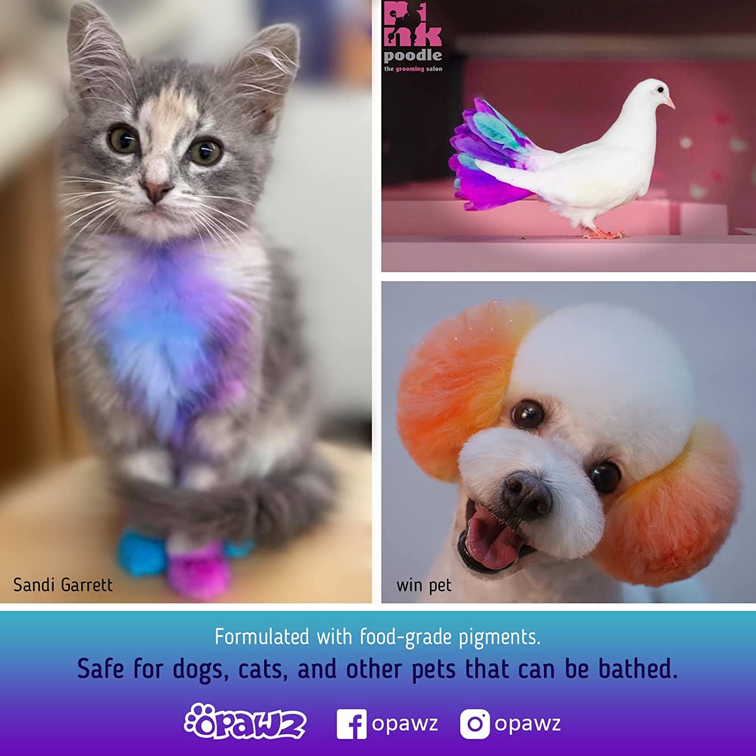 OPAWZ SEMI PERMANENT PET HAIR DYE SHOCKING PINK 150G