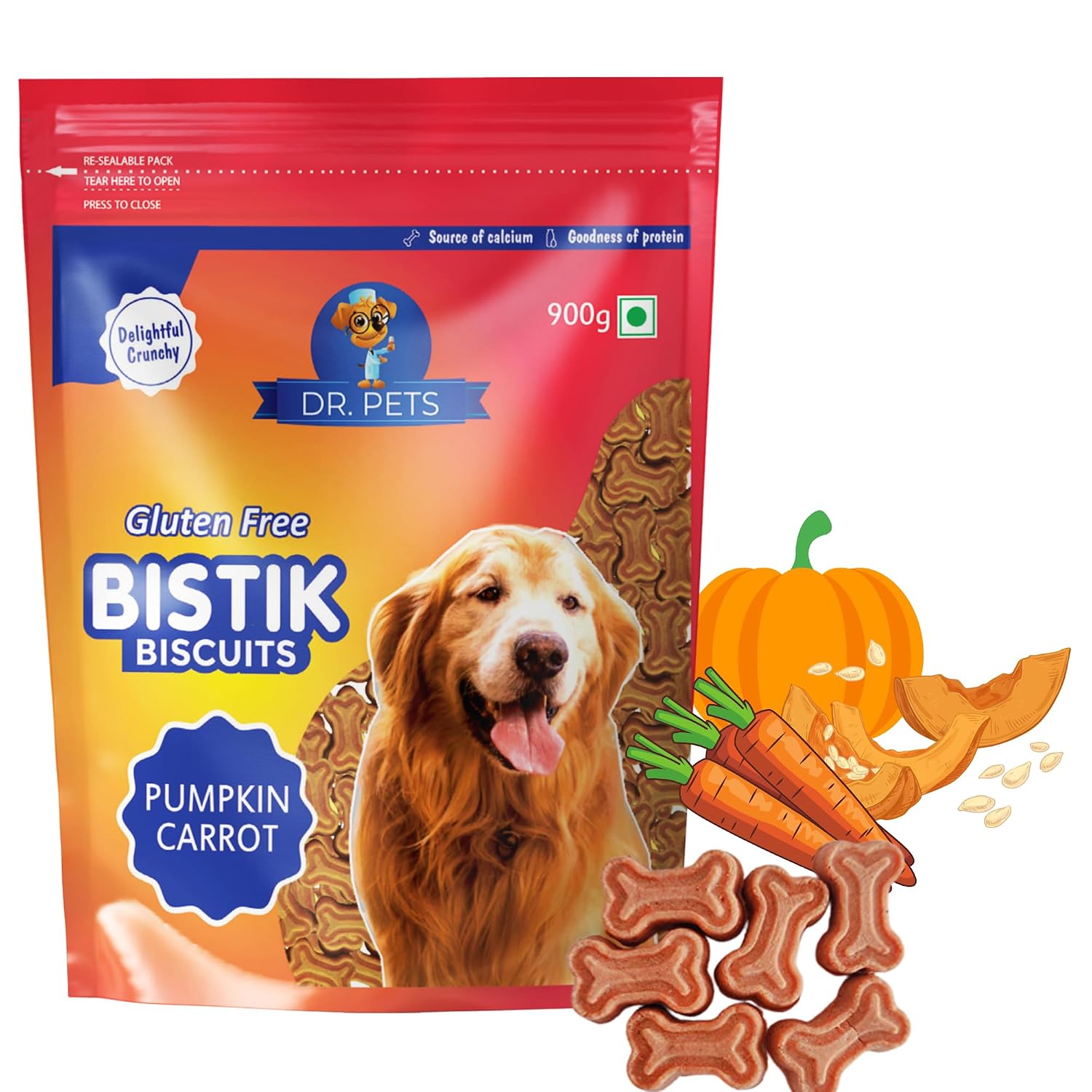 DR PET BISTIK PUMPKIN CARROT 900G