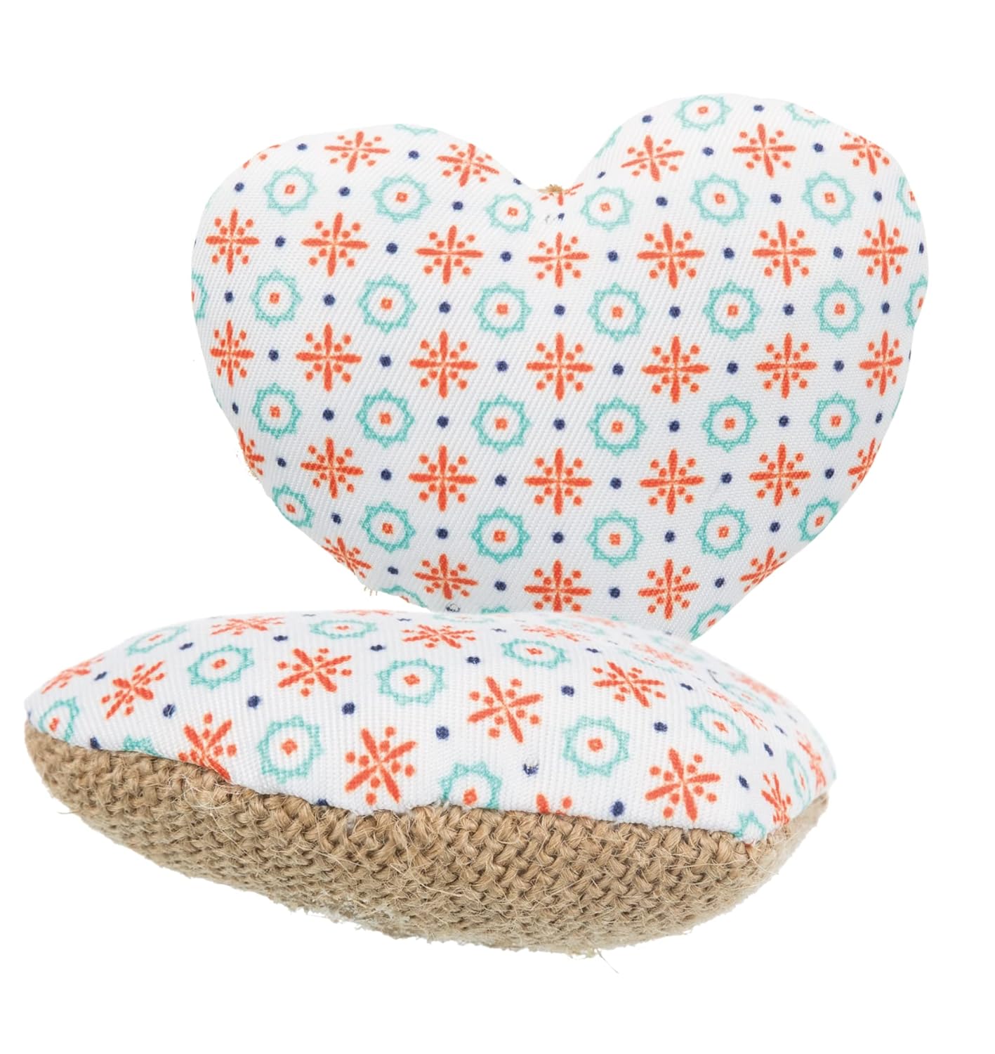 HEART JUTE FABRIC CATNIP 8 CM