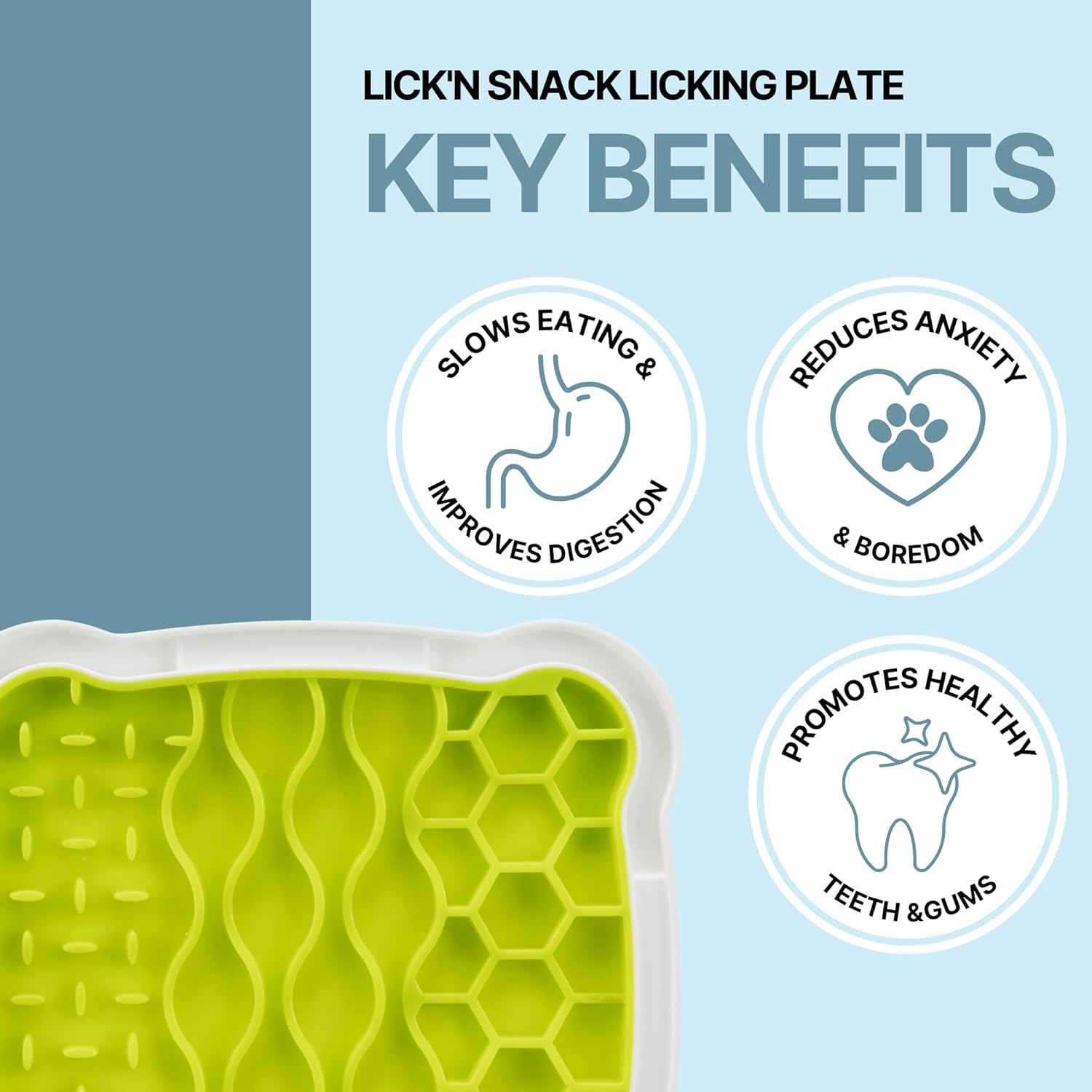 LICK N SNACK PLATTER TPR PP 20X20 CM