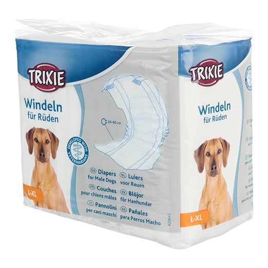 TRIXIE DIAPERS FOR MALE DOGS DISP.12PCS 46 60CM M L