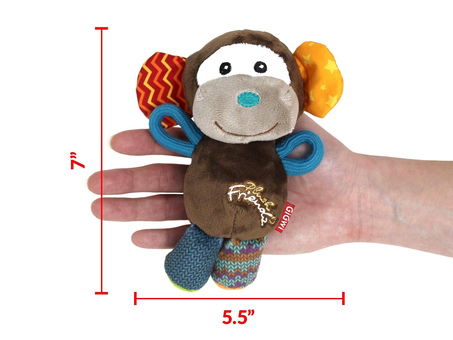 GIGWI PLUSH FRIENDZ MONKEY S M