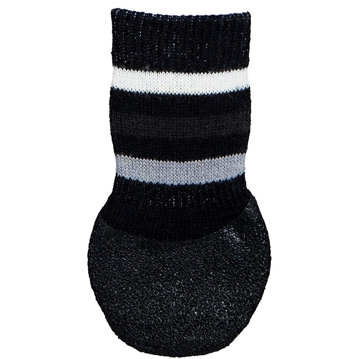 DOG SOCKS NON SLIP WITH ALL ROUND RUBBER COATING L XL 2 PCS BLACK