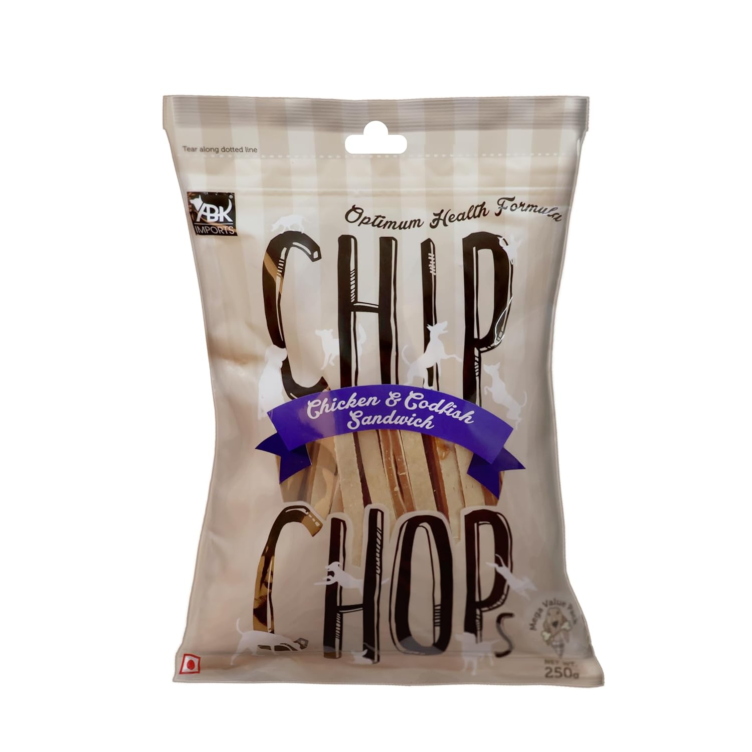 CHIP CHOP CHICKEN AND CODFISH SANDWICH 250GM