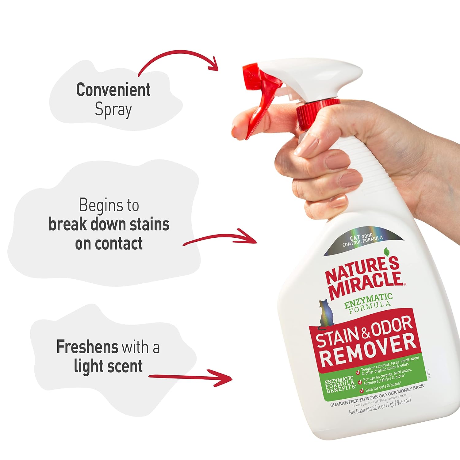 NATURES MIRACLE JFC CAT ADVANCE VIRUS DISINFECTANT STAIN AND ODOUR REMOVER 32 OZ
