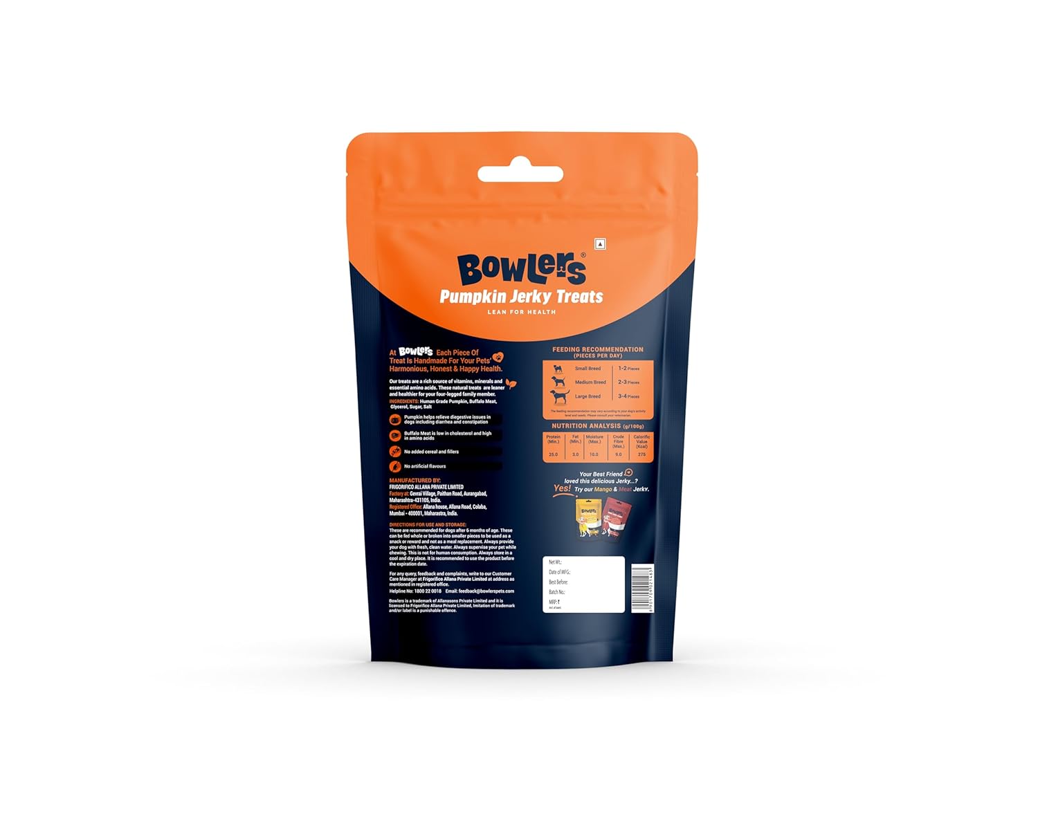 BOWLERS PUMPKIN JERKY 70G