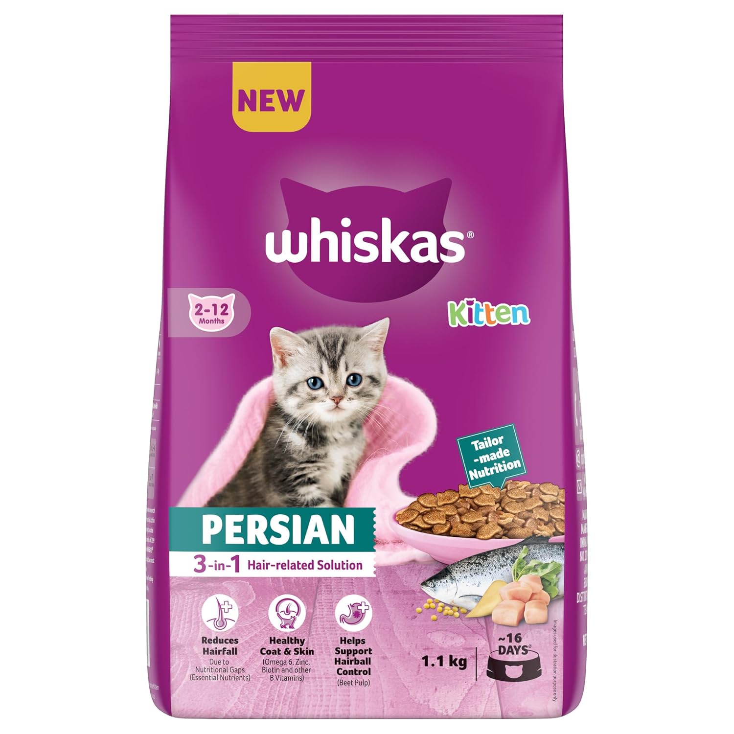 WHISKAS KITTEN PERSIAN 1.1KG