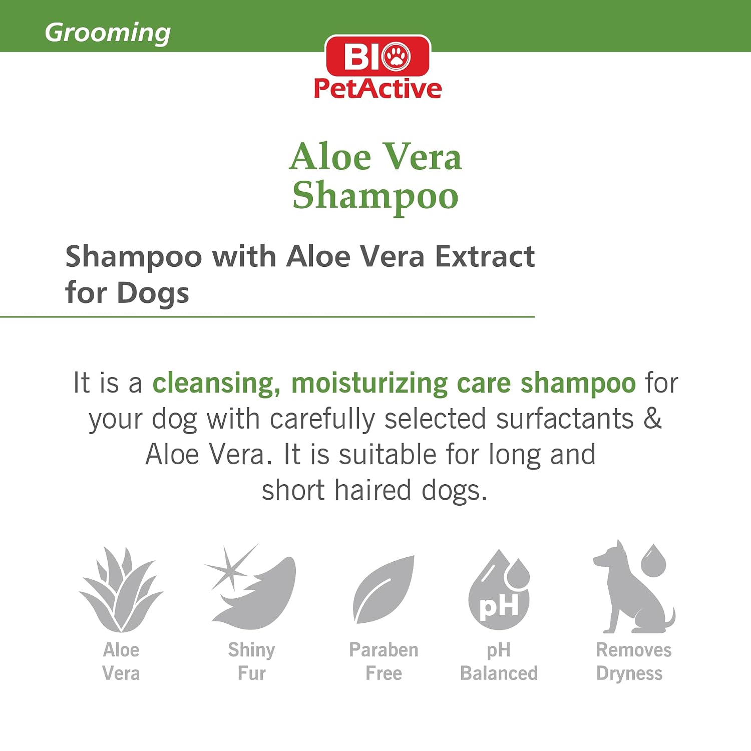 BIO PETACTIVE ALOE VERA SHAMPOO FOR DOGS 250ML