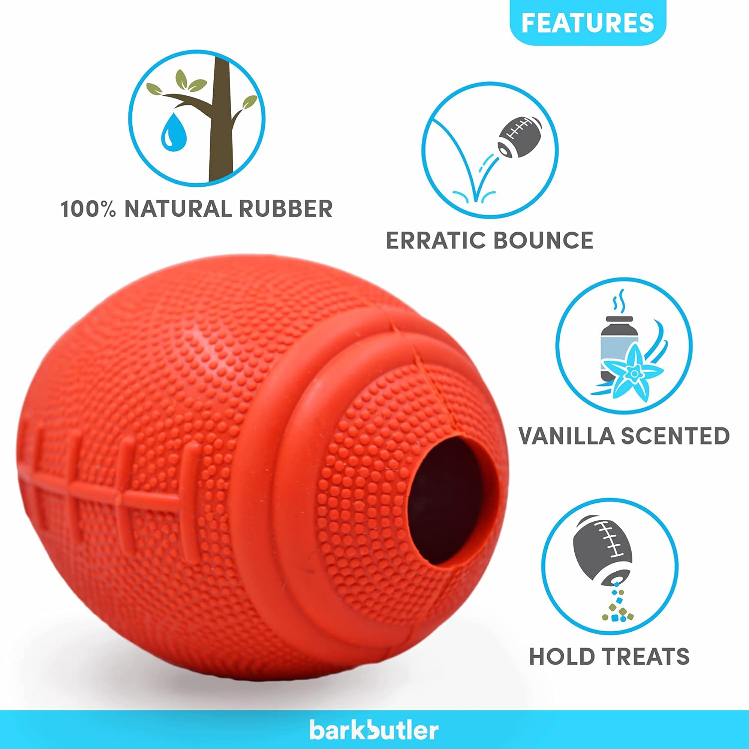 BARKBUTLER JUST A FOOTBALL LARGE RED