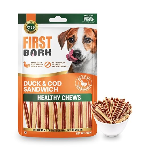FIRST BARK DUCK AND COD SANDWICH 70G