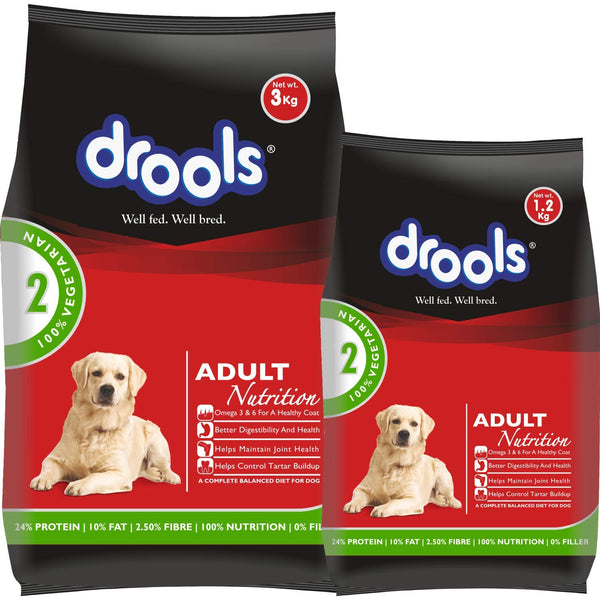 DROOLS 100 PERC. VEG ADULT 3 KG PLUS 1.2 KG