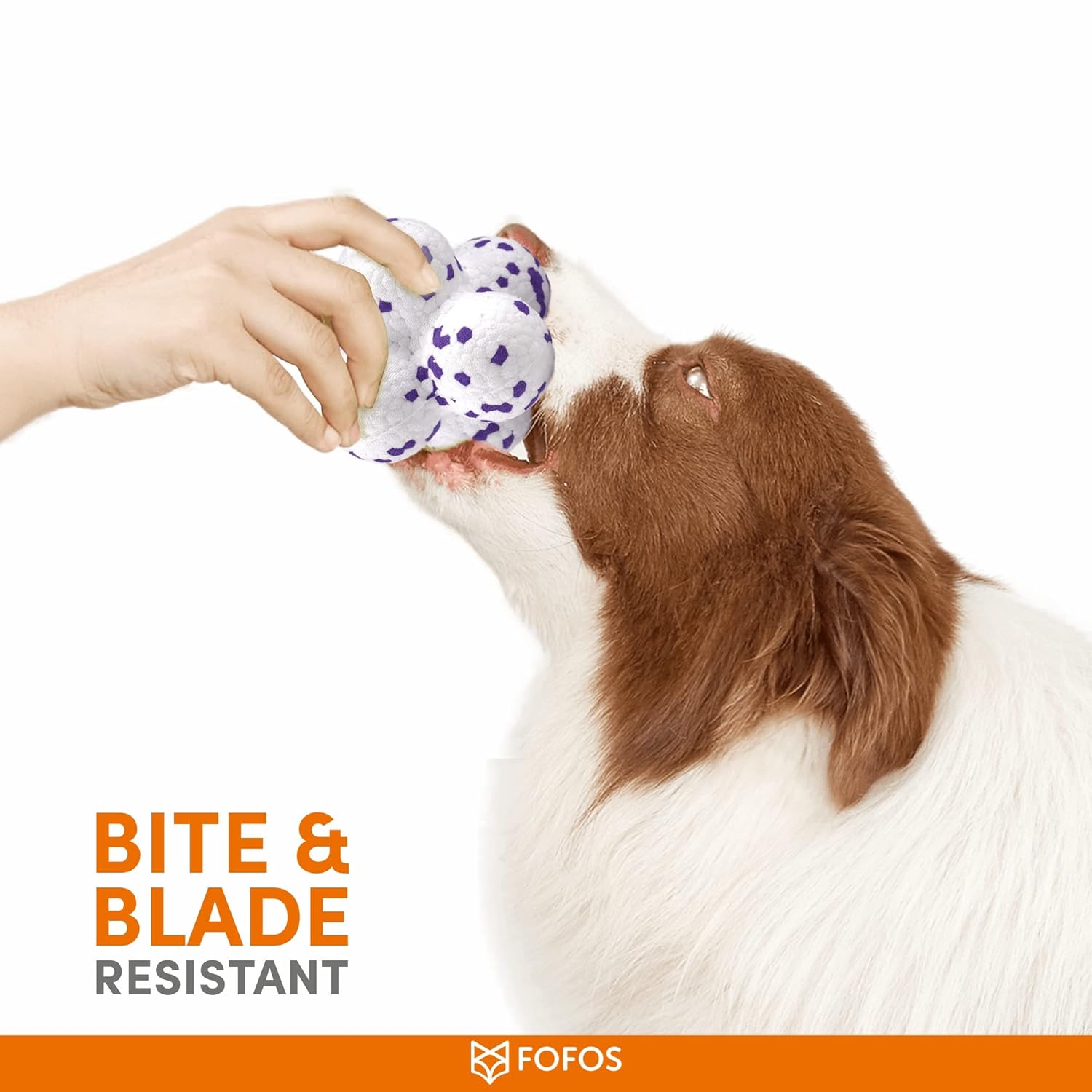 BARKBUTLER FOFOS SUPER BOUNCE BALL S WHITE PURPLE