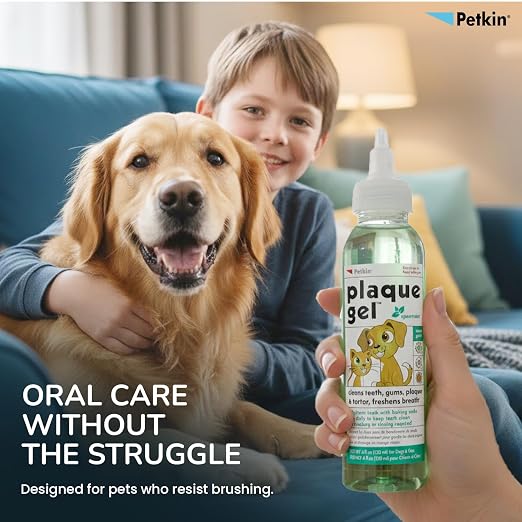 PETKIN PLAQUE GEL  120 ML SPEARMINT