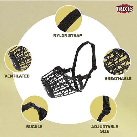TRIXIE MUZZLE PLASTIC S 17CM BLACK
