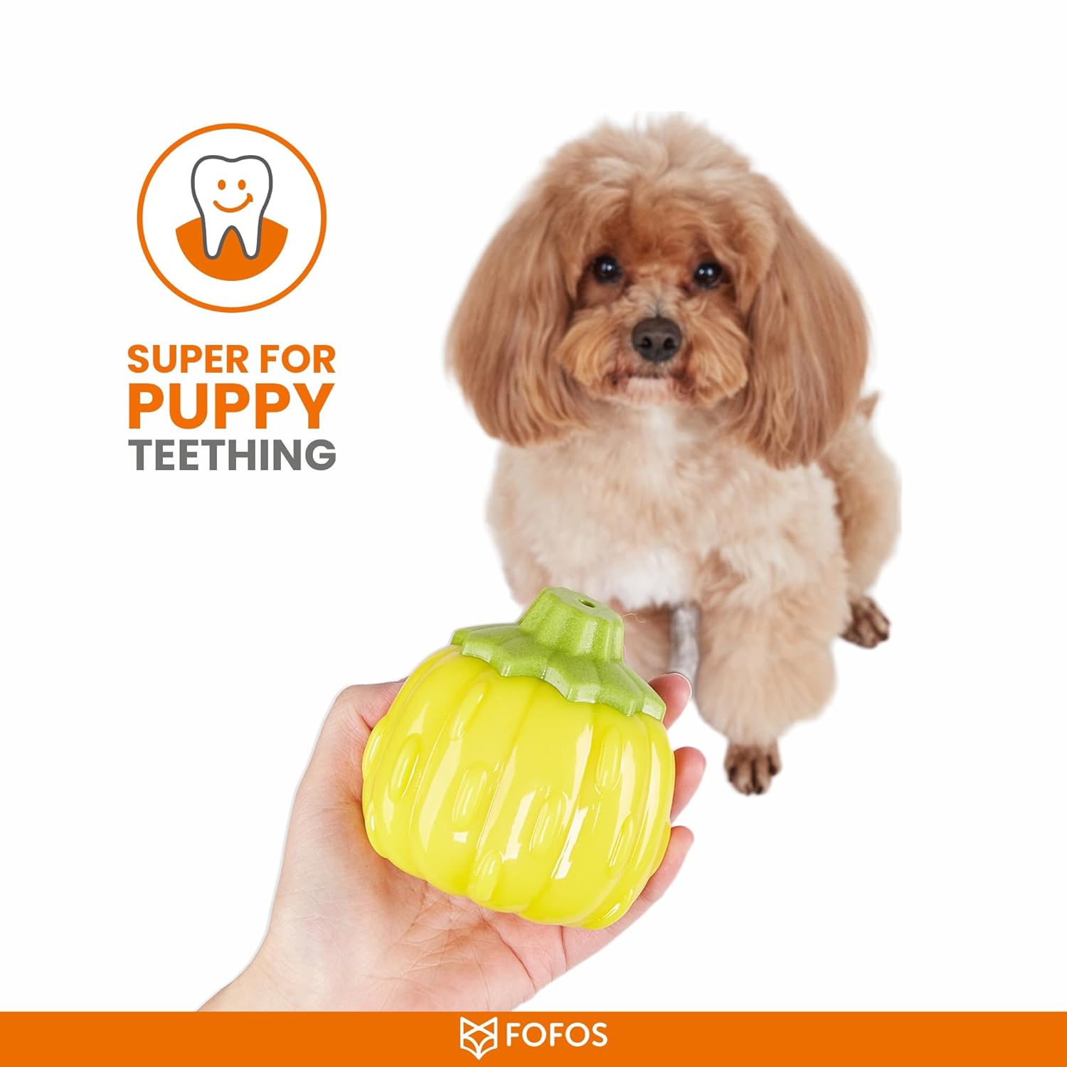 FOFOS GIGGLING VEGI BITES DOG TOY PUMPKIN