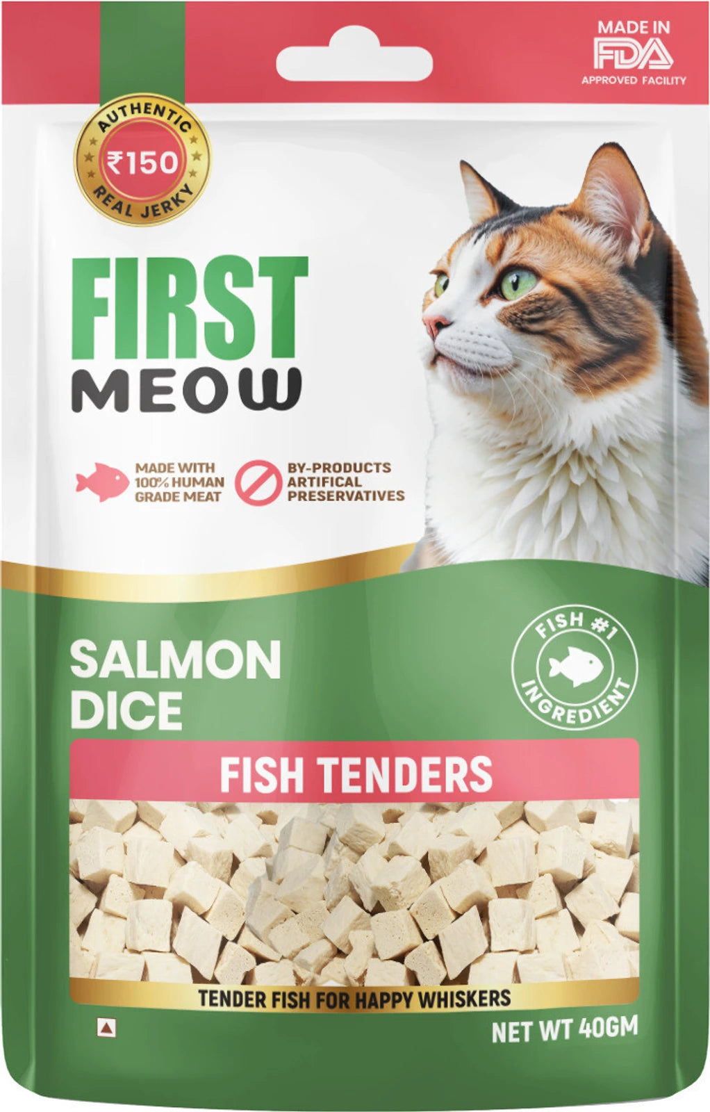 FIRST MEOW SALMON DICE 40G