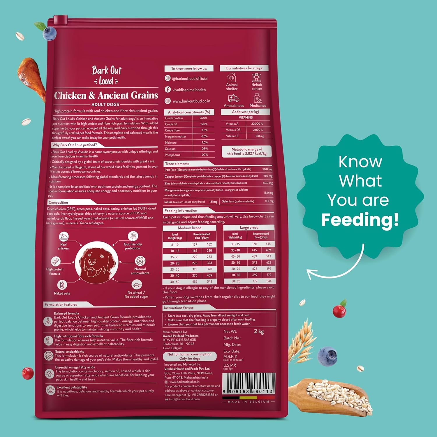 BOL ADULT CHICKEN AND ANCIENT GRAINS 2KG