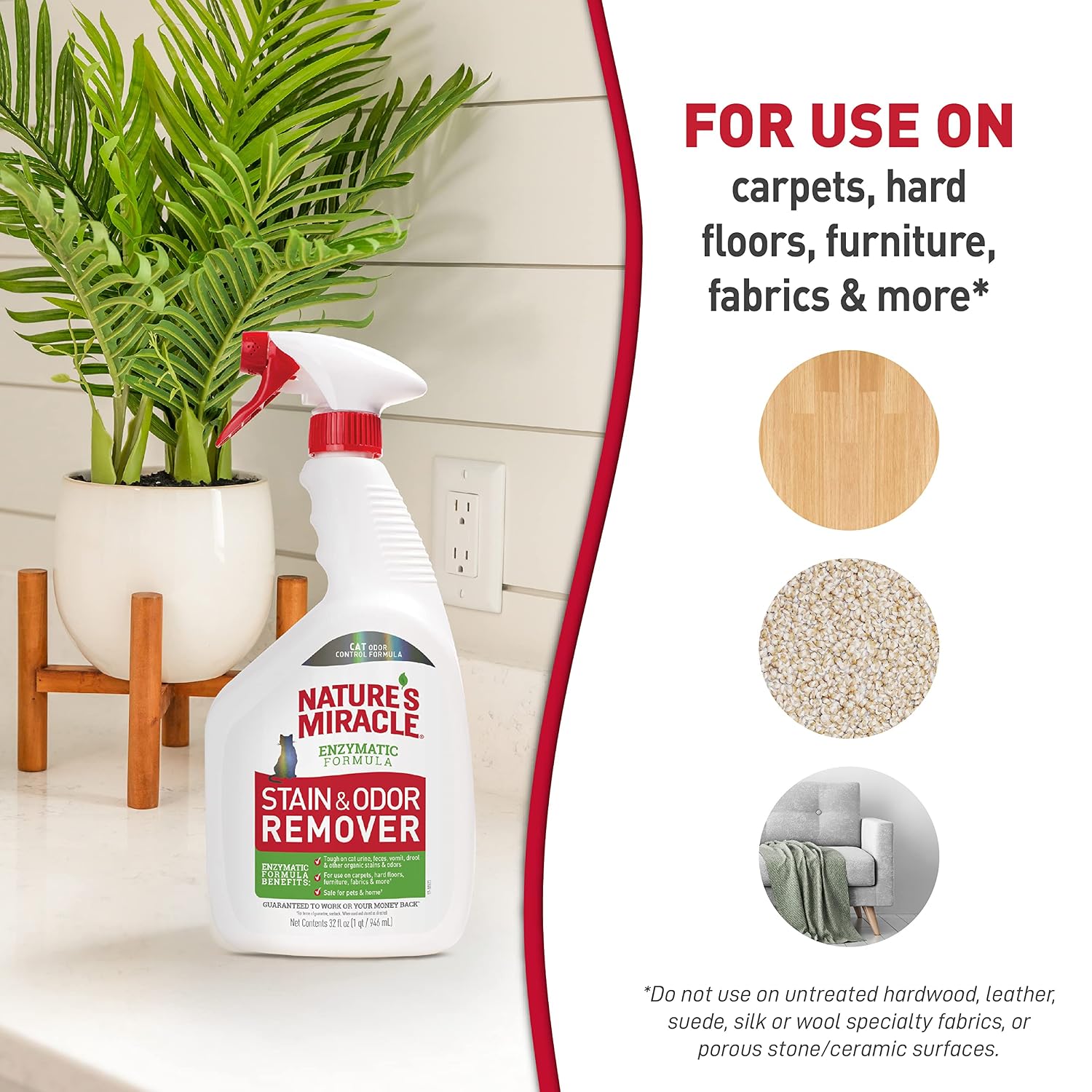 NATURES MIRACLE JFC CAT ADVANCE VIRUS DISINFECTANT STAIN AND ODOUR REMOVER 32 OZ