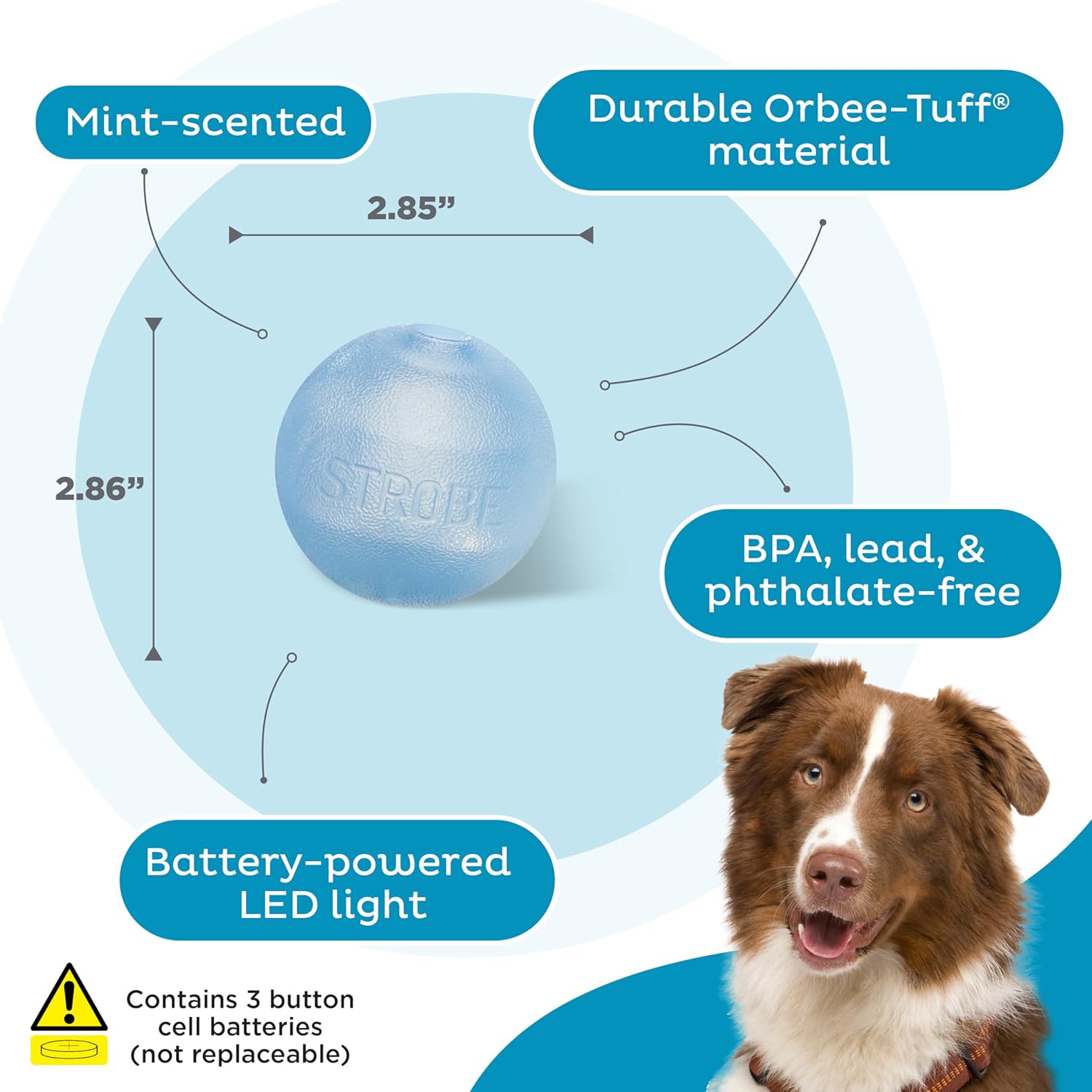ORBEE TUFF STROBE BALL BLUE